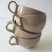 Vintage Chocolate Melamine Cups Art Deco Cottage Chic Kitschy Melmac Retro Kitchen Beverage Cups Coffee Tea
