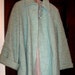 Be Original... Vintage 1950s Aqua Carpet Swing Coat with Rhinestone Buttons