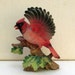 Vintage Porcelain Bird Figurine Red Cardinal
