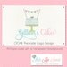 Premade Logo Design OOAK - A Cake, Bunting Flag and Ladybug hand drawn Photography Small Business Bakery Logo Design Never Resold