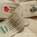 500cm in Length 35mm in Width Natual Style Travel Pattern Handmade Cotton Ribbon/Sewing Label