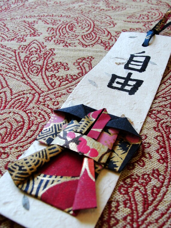 Chinese calligraphy handmade bookmark personalized artful