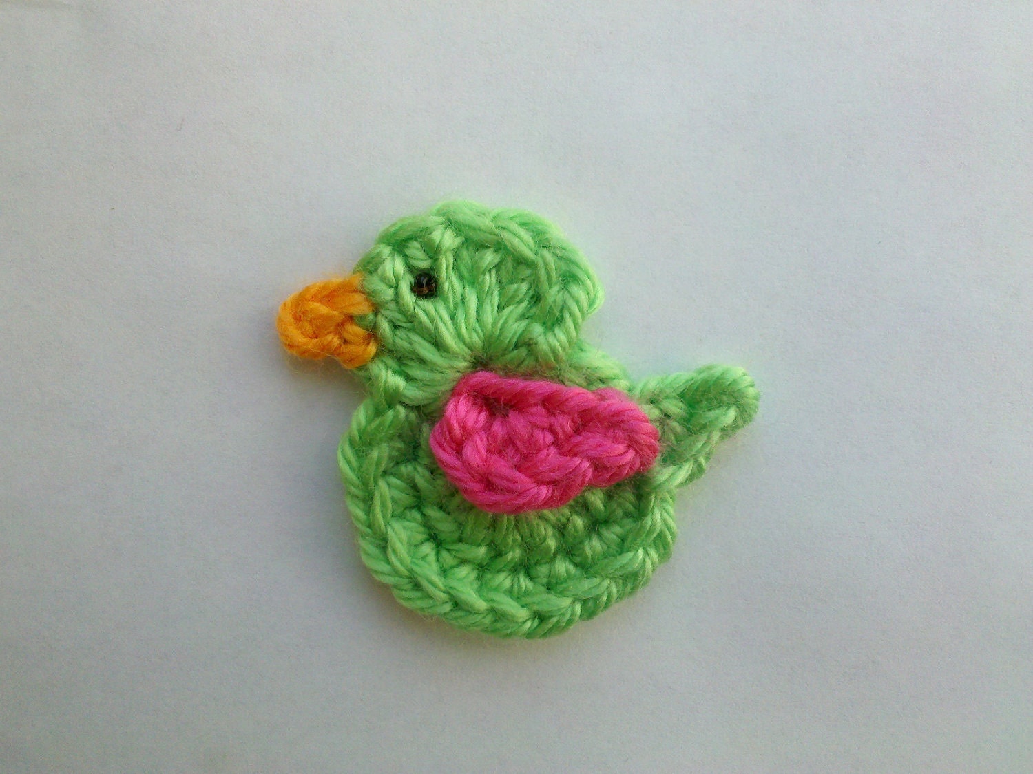 Crochet Little bird Applique Handmade for scrapbooking/ flat