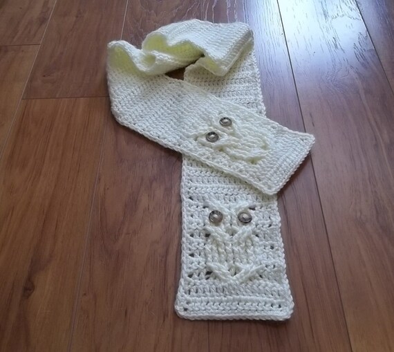 Its a Hoot An Owl Scarf Crochet Pattern child and adult