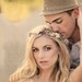 Flower Crown, Ivory Wedding Flower Headband, hair flower, fairy wedding hair, hair accessory, flower girl - ANABELLE -