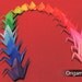 20 small Cranes of Rainbow Gradation in 20-solid colors (3 inches origami)