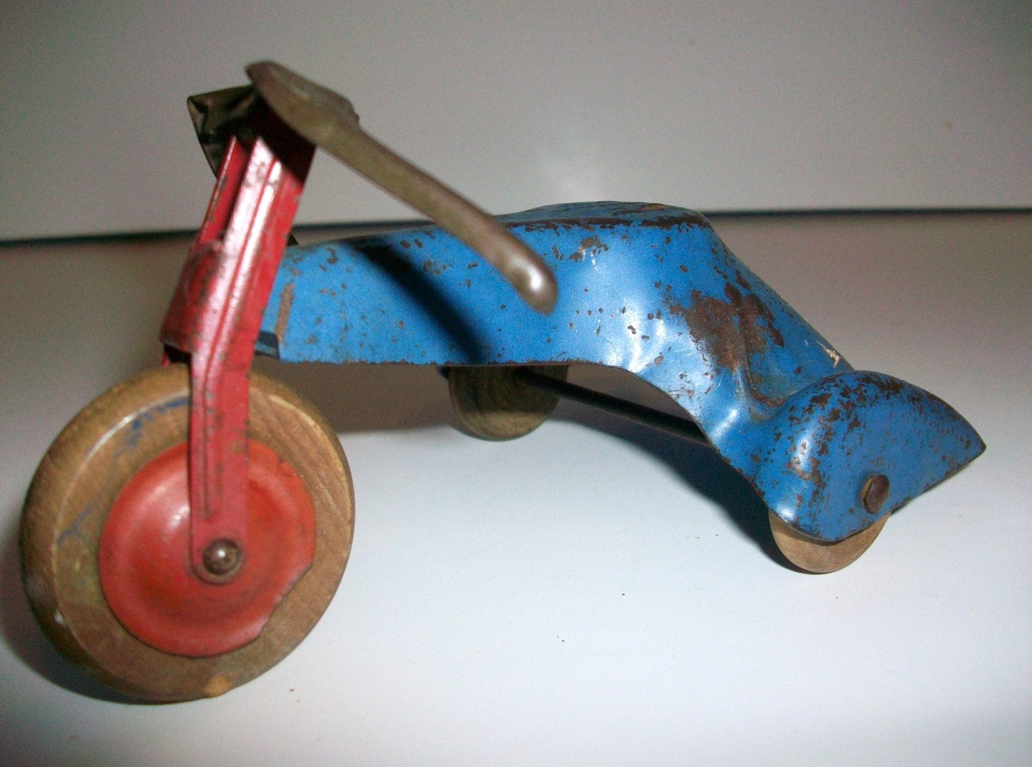 Vintage Metal Toy 1940s Tricycle or Motorcycle