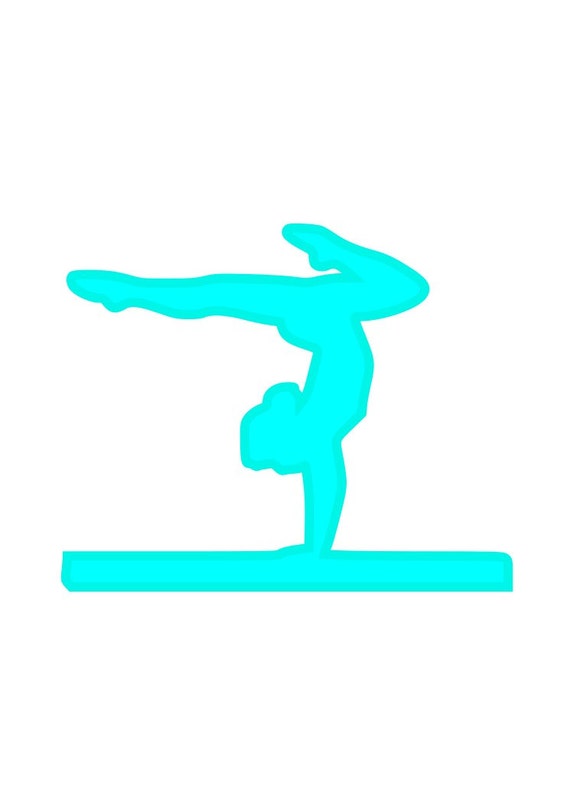 Download Gymnast silhouette design SVG digital art file works with