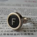 Typewriter key ring - vintage upcycled black key - letter initial F