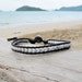 Single Wrap Leather Anklet with Howlite Stone