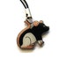 Fancy Rat Phone Charm Black Hooded Rat