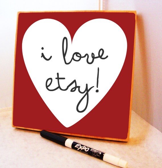 Items similar to Valentines Heart Dry Erase Board Custom background