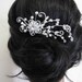 Rhinestone pearl hair comb--bridal hair comb crystal and pearl , bridal hair accessories, wedding hair comb pearl ,bridal hair comb