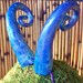 Blue Spiral, OOAK, Costume Horns, Dragon horns, handmade art, Halloween costume, Renfaire, Larp, Fairy, Enchanted forest