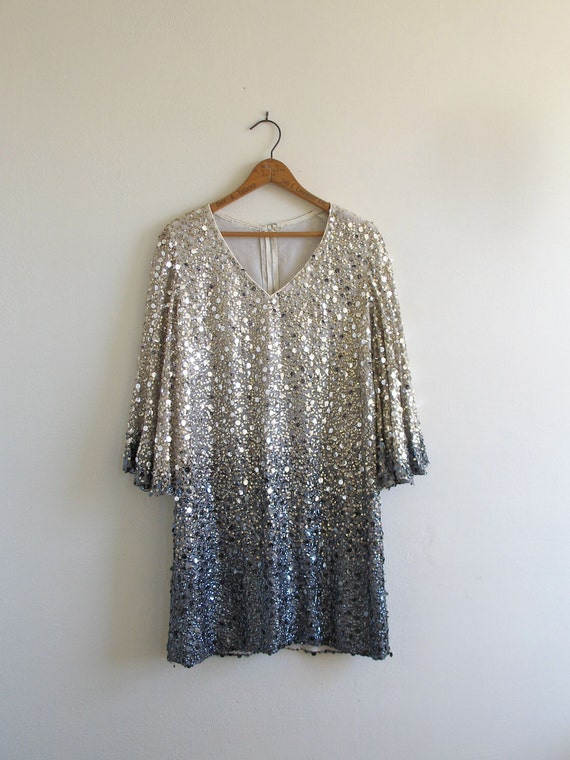 Sequin Gold to Silver Degrade Dress
