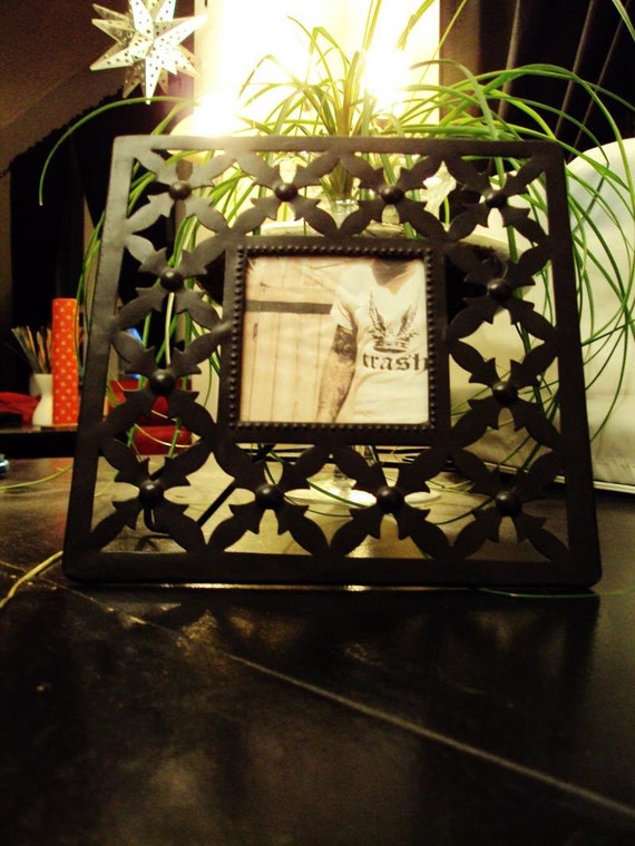 Flat Black Wrought Iron Picture Frame