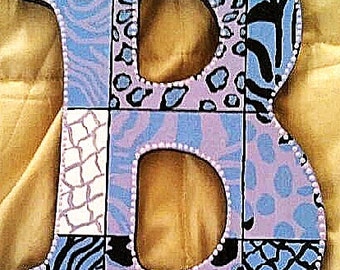 leopard print letters