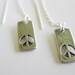 Sterling Silver Peace Symbol Ear Thread Earrings