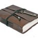Brown Leather Journal with Antique Skeleton Key Bookmark