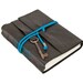 Black Leather Journal with Antique Skeleton Key Bookmark