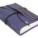 Purple Leather Journal with Key Charm Bookmark
