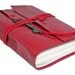 Red Leather Journal with Skeleton Key Bookmark