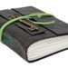 Black Leather Journal with Key Charm Bookmark