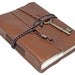 Brown Leather Journal with Antique Skeleton Key Bookmark