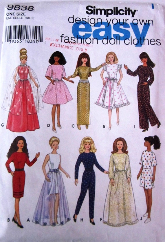 patterns for barbie clothes online