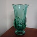 Fenton Green Glass Vase
