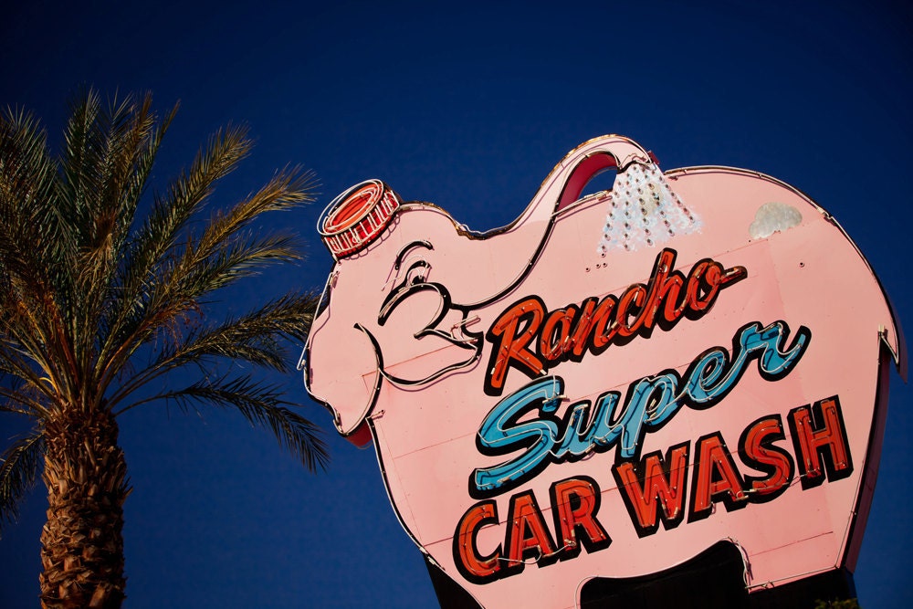 Rancho Super Car Wash Vintage Neon Sign Rancho Cucamonga Rancho Super Car Wash Vintage Neon Sign Rancho Cucamonga