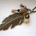 Feather Necklace - Feather Jewelry - Summer Jewelry - Boho - Brass - Unique - Gift Under 50 - Fashion
