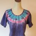 Purple Tie-Die Crop Top Shirt