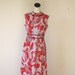 Red Berkshire Sleeveless Swirly Shapes Maxi Dress Large