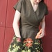 Gardening Apron/Gardening Smock - Brown Linen - Size SMALL - Farm Girl