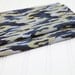 Baby Burp Cloths, Blue Camo, Military Print, Set of 2 with Ragged Edge
