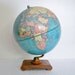 Vintage Globe Crams - Elegant Wooden Base