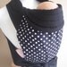 MEI TAI Baby Carrier / Sling / Reversible/ Polka Dots Black And White in leg cut model