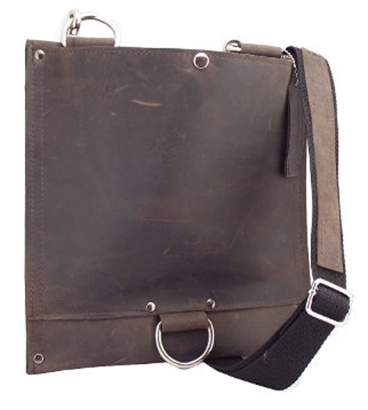 13 Leather Laptop Bag New Rustic Brown Slim by CopperRiverBags