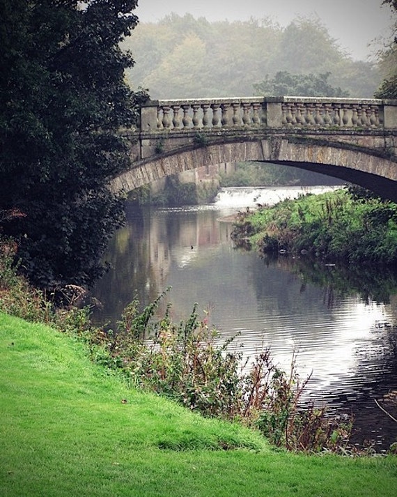 Romantic Bridge Photo, Nature Landscape Photo, Scotland, Glasgow 