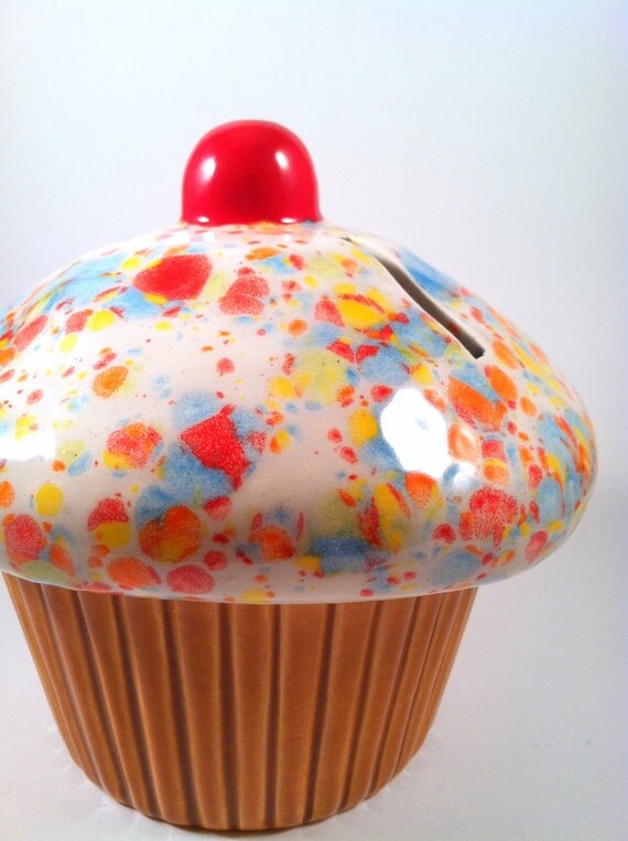 Ceramic Cupcake Coin Bank Piggy Bank Home Accessories