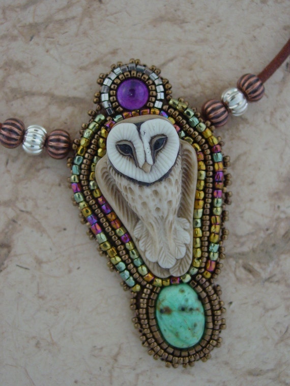 Sweet Owl Necklace by HeidiKummliDesigns on Etsy