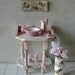 Shabby chic night stand 1:12 scale