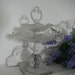 2 tier serving tray glass tray marble base french country shabby chic jewelry tray metal tray vanity tray silvertone tray