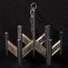 Vintage 1960's Mid-Century Italian Modern GAETANO SCIOLARI Chrome & Gold Ceiling Light Fixture