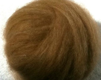 Light Brown Alpaca Bamboo 2oz roving from Colorado