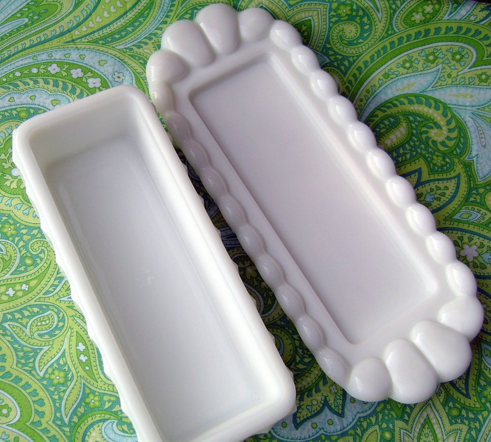 Westmoreland Milk Glass Butter Dish