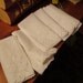 SEVEN Lovely Vintage Mid Century White Napkins: LINEN RIBBON & Lace