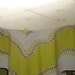Salute to the Fifties: Great CHARTREUSE and Gold 52" x 53" Mid Century FLOWERS & LEAVES Vintage Tablecloth - Treasury Item