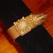 Spectacular VICTORIAN Revival Fancy Wide GOLD FILLED Mesh, Seed Pearl Slide Vintage Tassel Bracelet - Mint